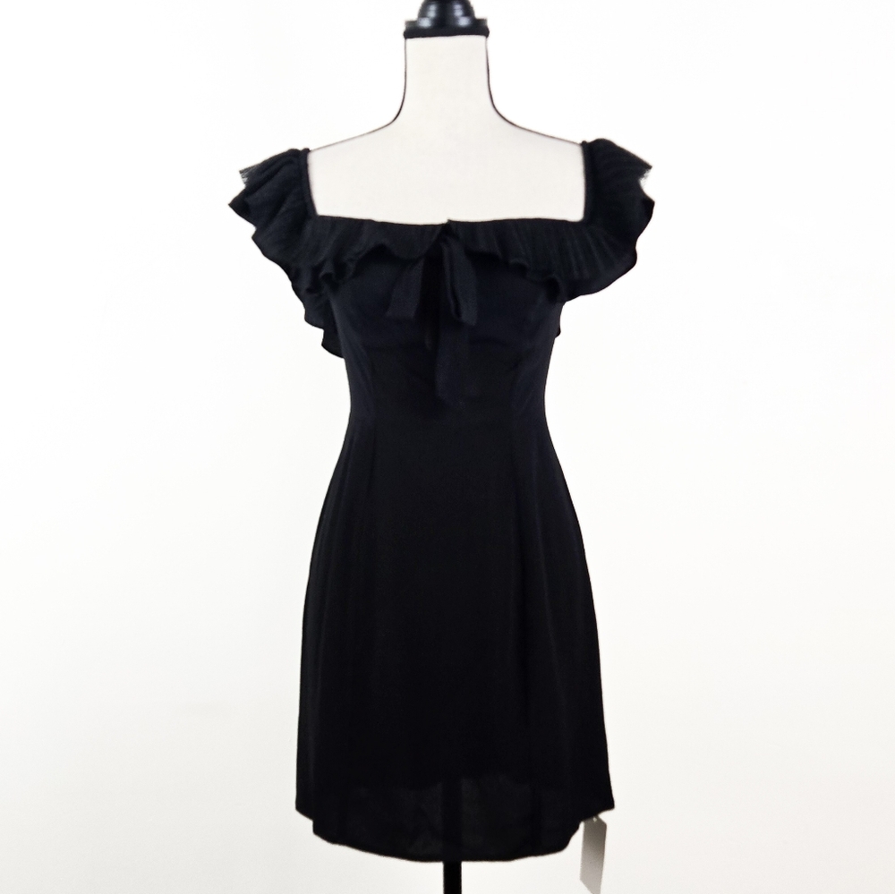 NWT For Love & Lemons Claire Mini Black Cocktail Dress